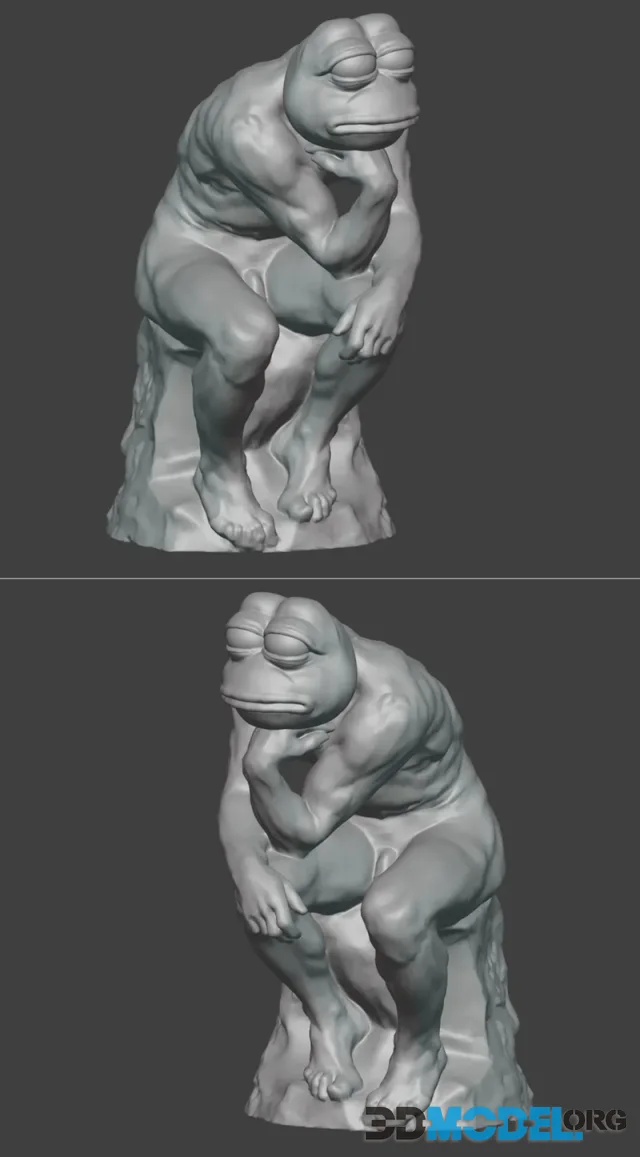 Pepe the thinker V2 – Printable