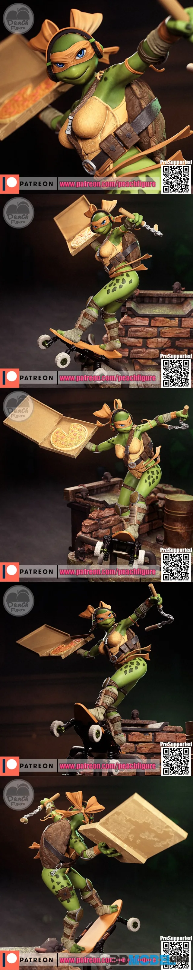 Peach Figure - TMNT - Michelangelo Female – Printable