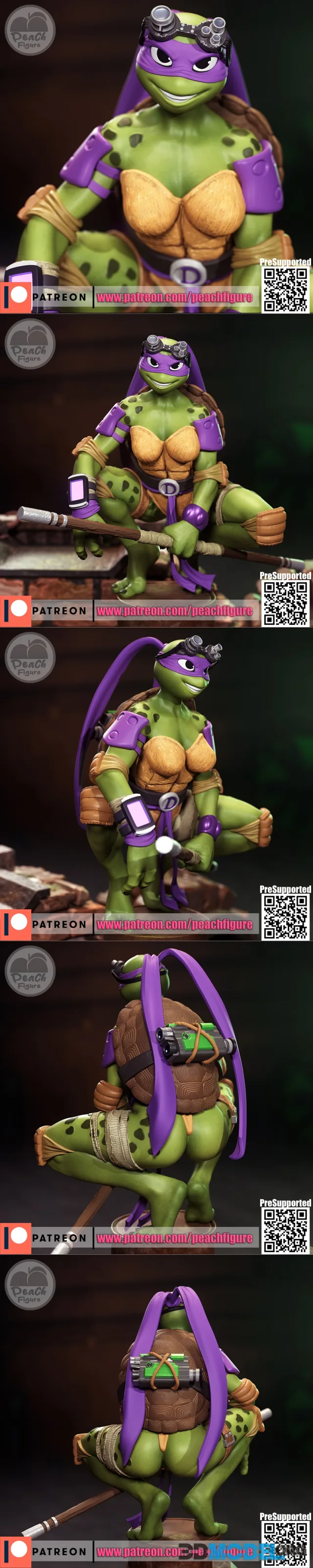 Peach Figure - TMNT - Donatello Female – Printable