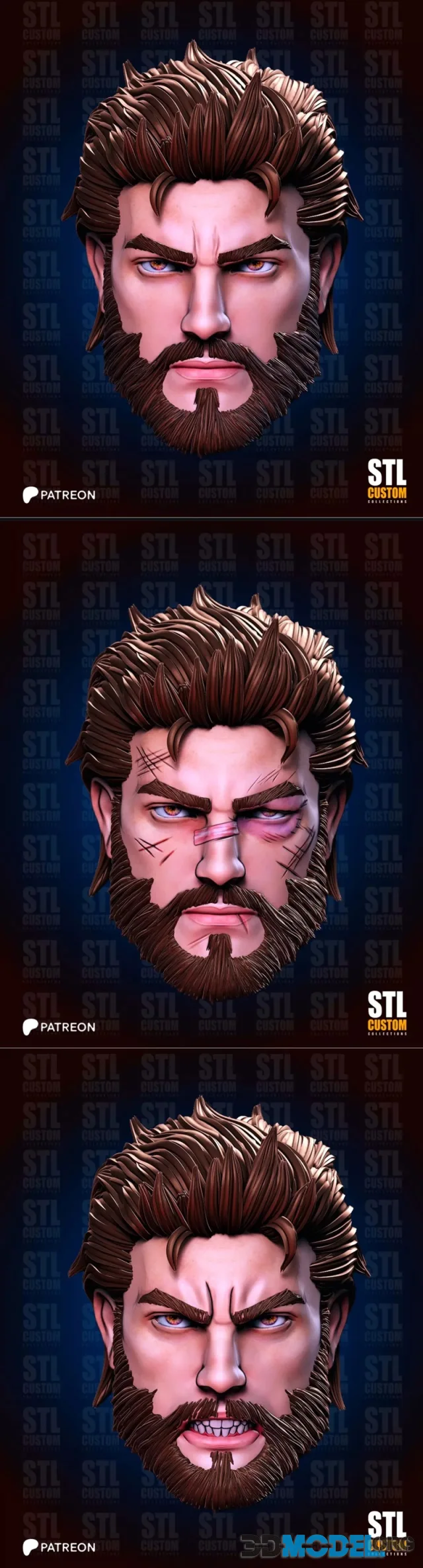 Spider Man Peter Parker Beard Head – Printable