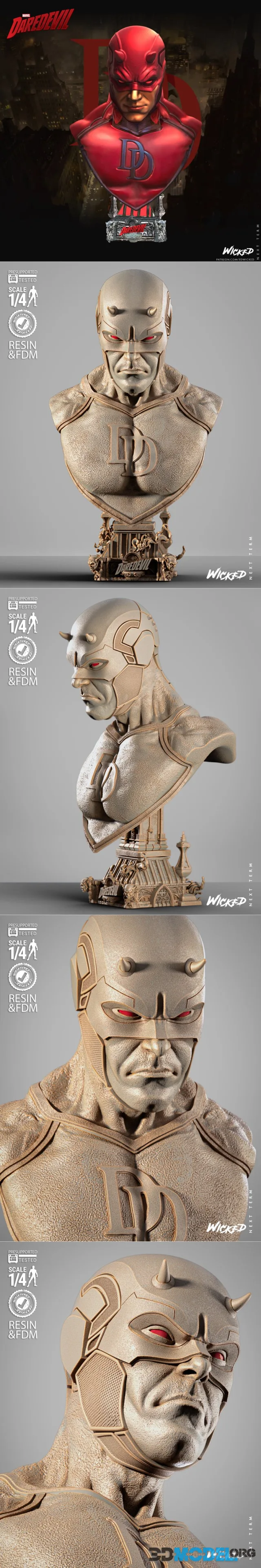 WICKED - Daredevil Portrait Bust – Printable