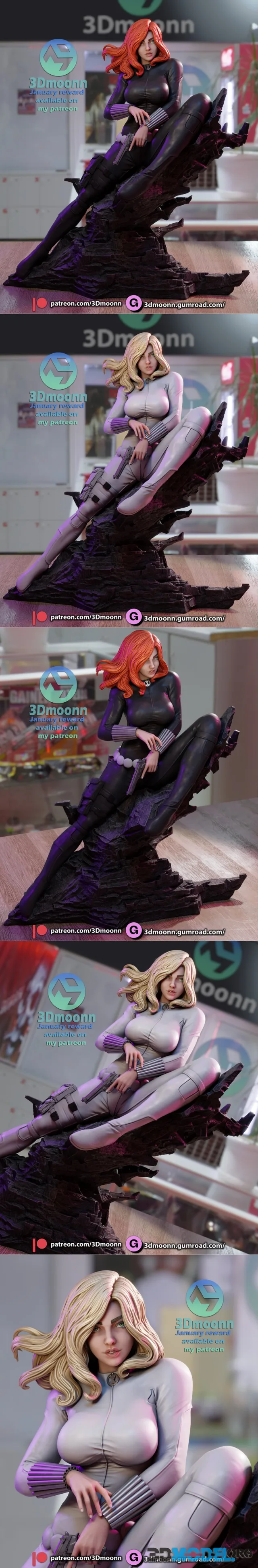 3Dmoonn - Black Widow – Printable