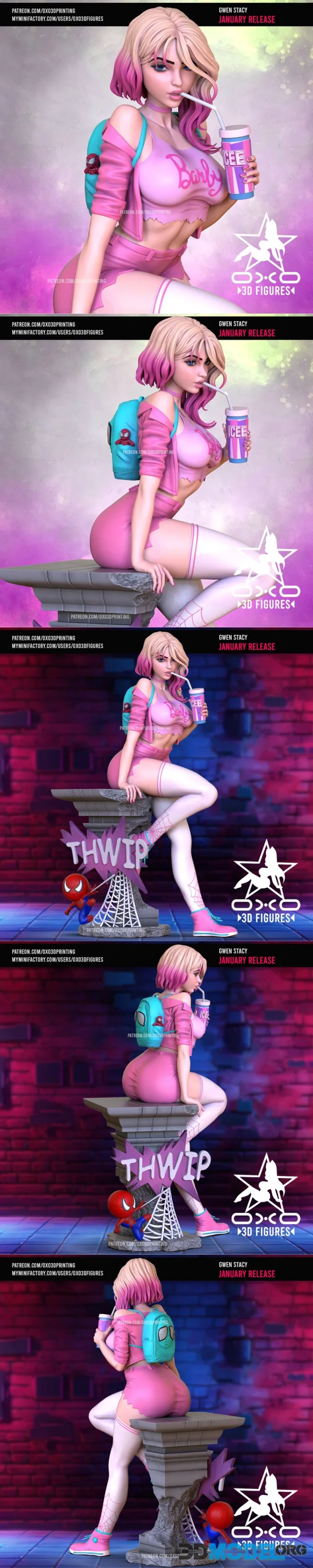 OXO3D Figures - Gwen Stacy – Printable