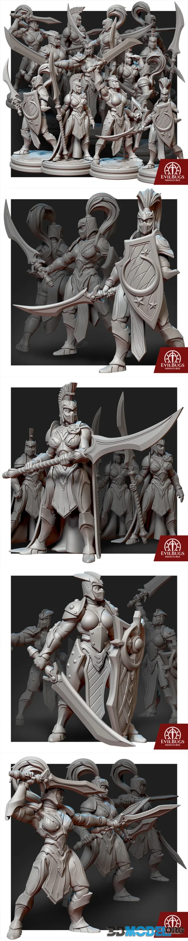 EvilBugs - Guardian Knights Sisters Squad and Bases – Printable