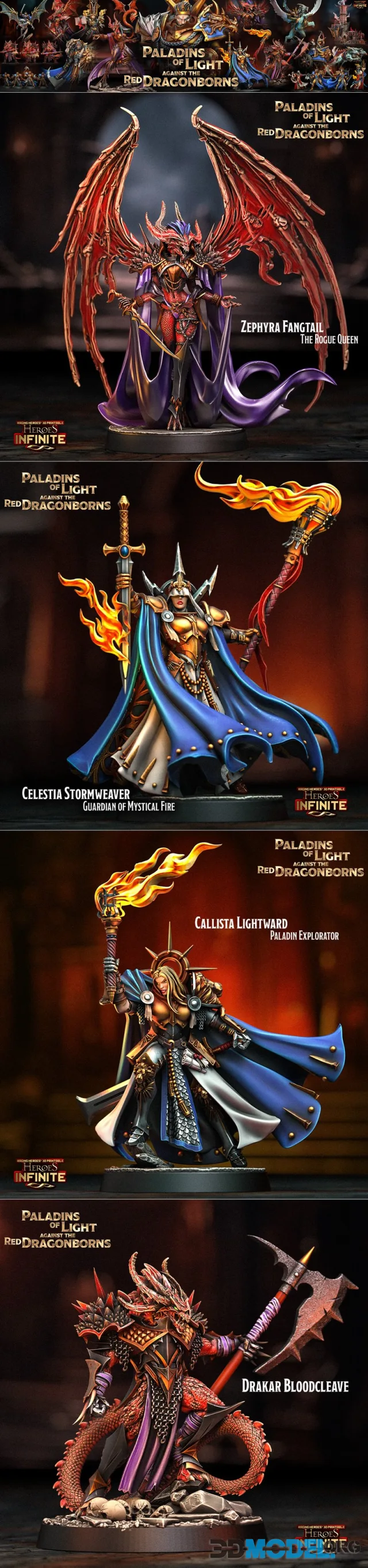 Heroes Infinite - Paladins of Light Against the Red Dragonborns – Printable