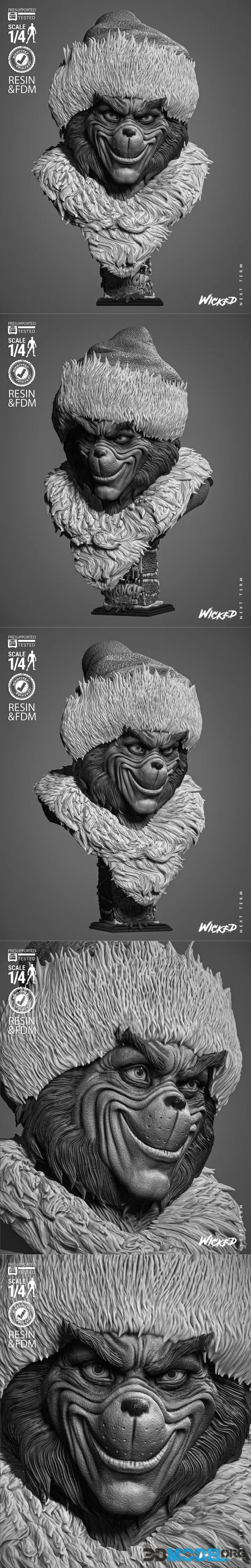 WICKED - Grinch Portrait Bust – Printable