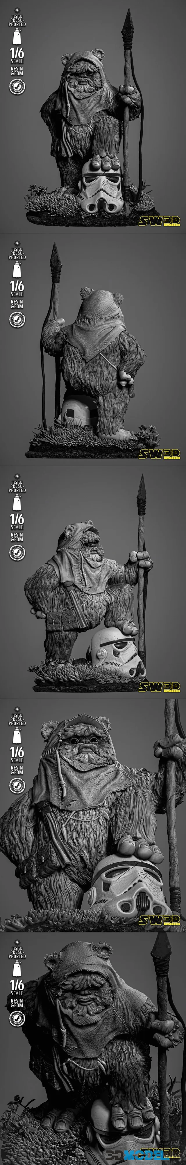 SW3D - Ewok 1 Sculpture – Printable