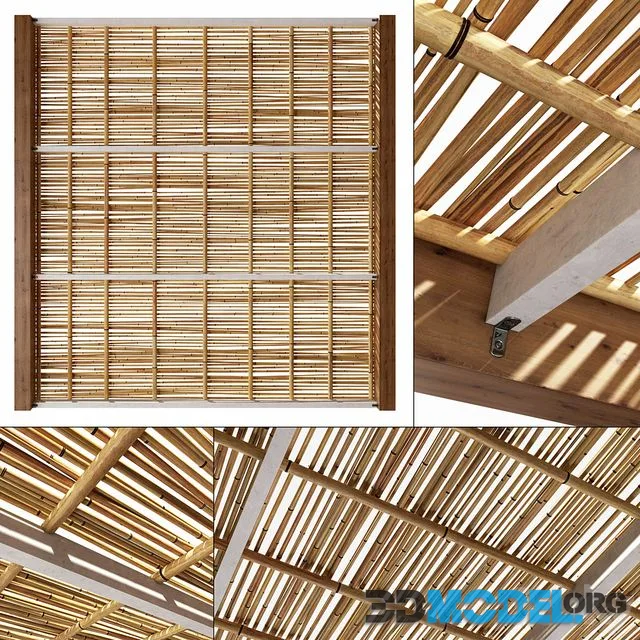 Bamboo branch decor Ceiling n21, Ceiling from bamboo branches decor number 21