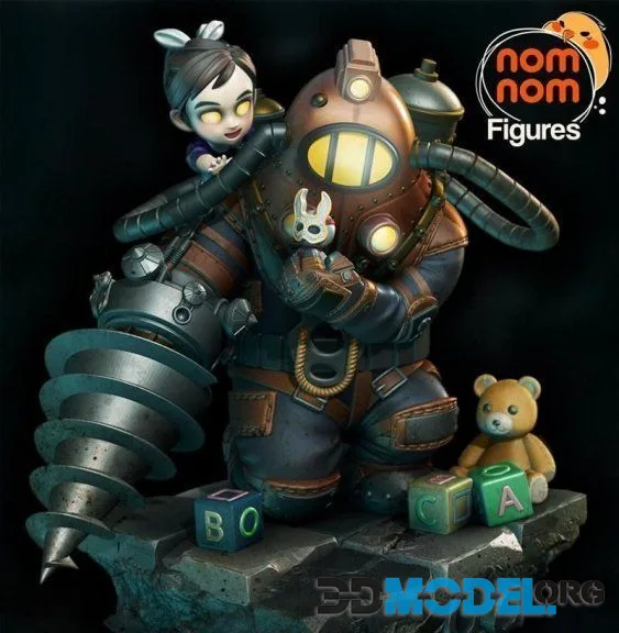 Chibi Big Daddy and Little Sister from Bioshock