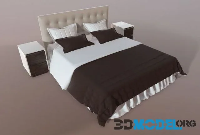 Double bed with nightstands (PBR)