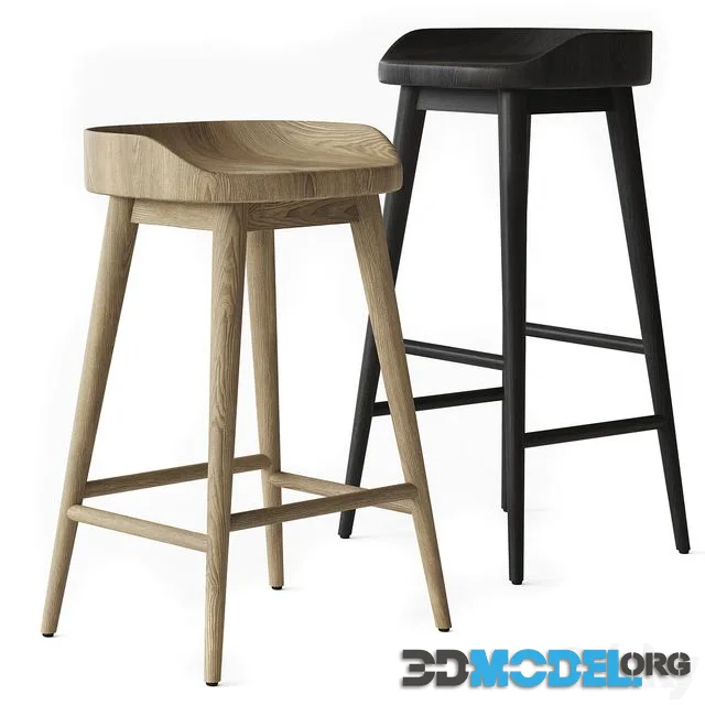 RH 1950S DANISH BAR & COUNTER STOOL