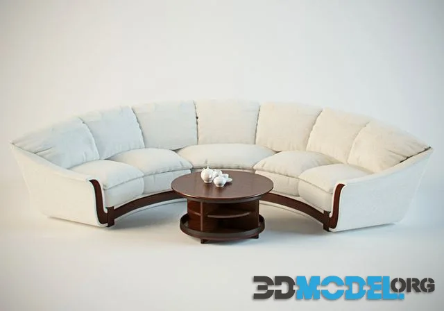 Semicircular sofa
