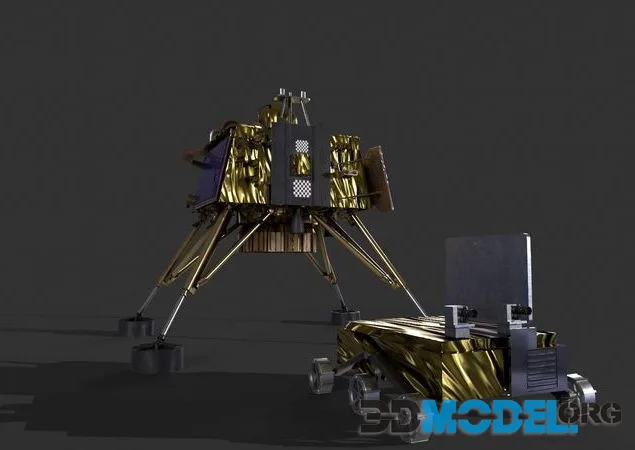 Vikram Chandrayan 3 – Chandrayaan and Moon rover (PBR)
