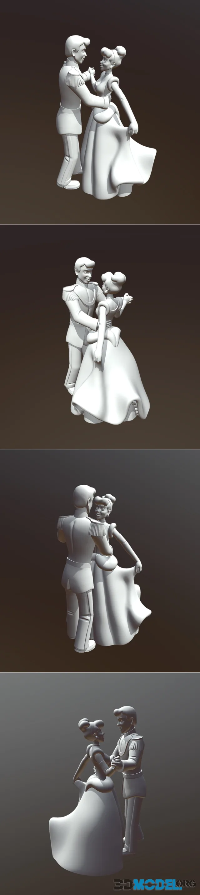 Cinderella with Prince – Printable