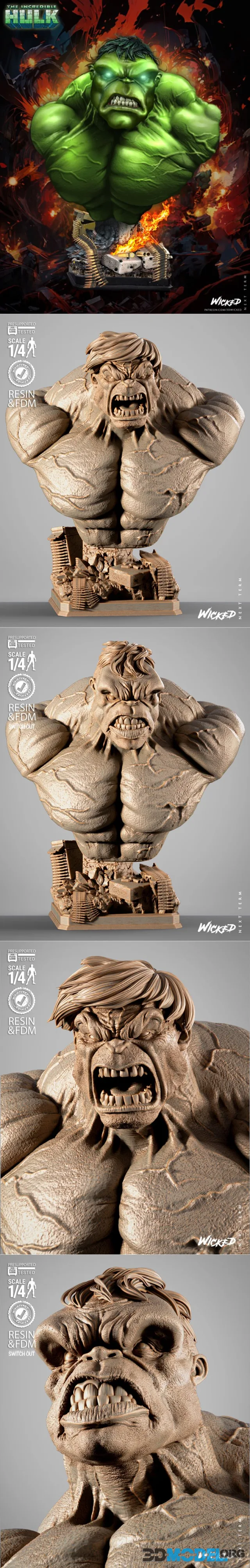 WICKED - Hulk Portrait Bust – Printable