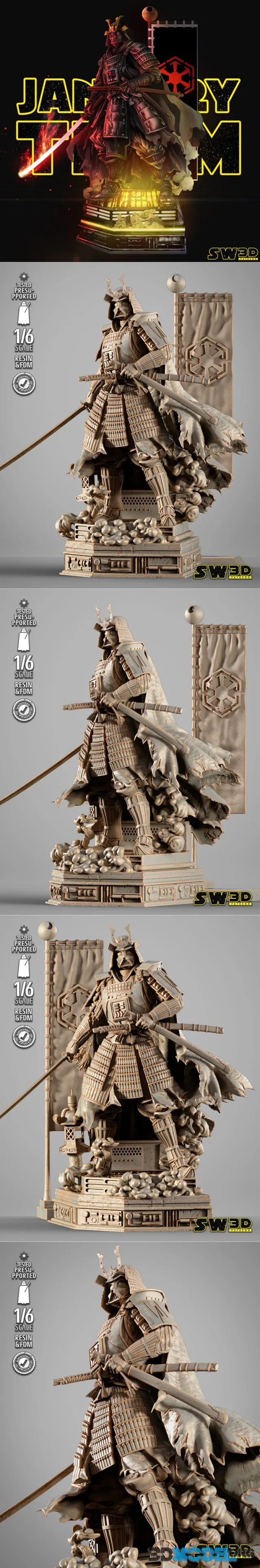 SW3D - Darth Vader Samurai Sculpture – Printable