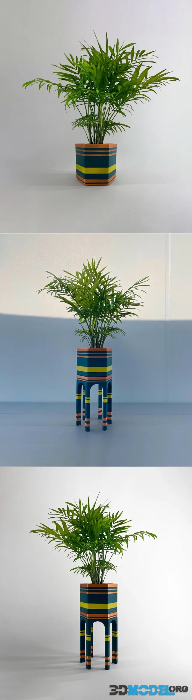 Planter With Stand And Drip Tray - Stacking Plant Flower Pot – Printable