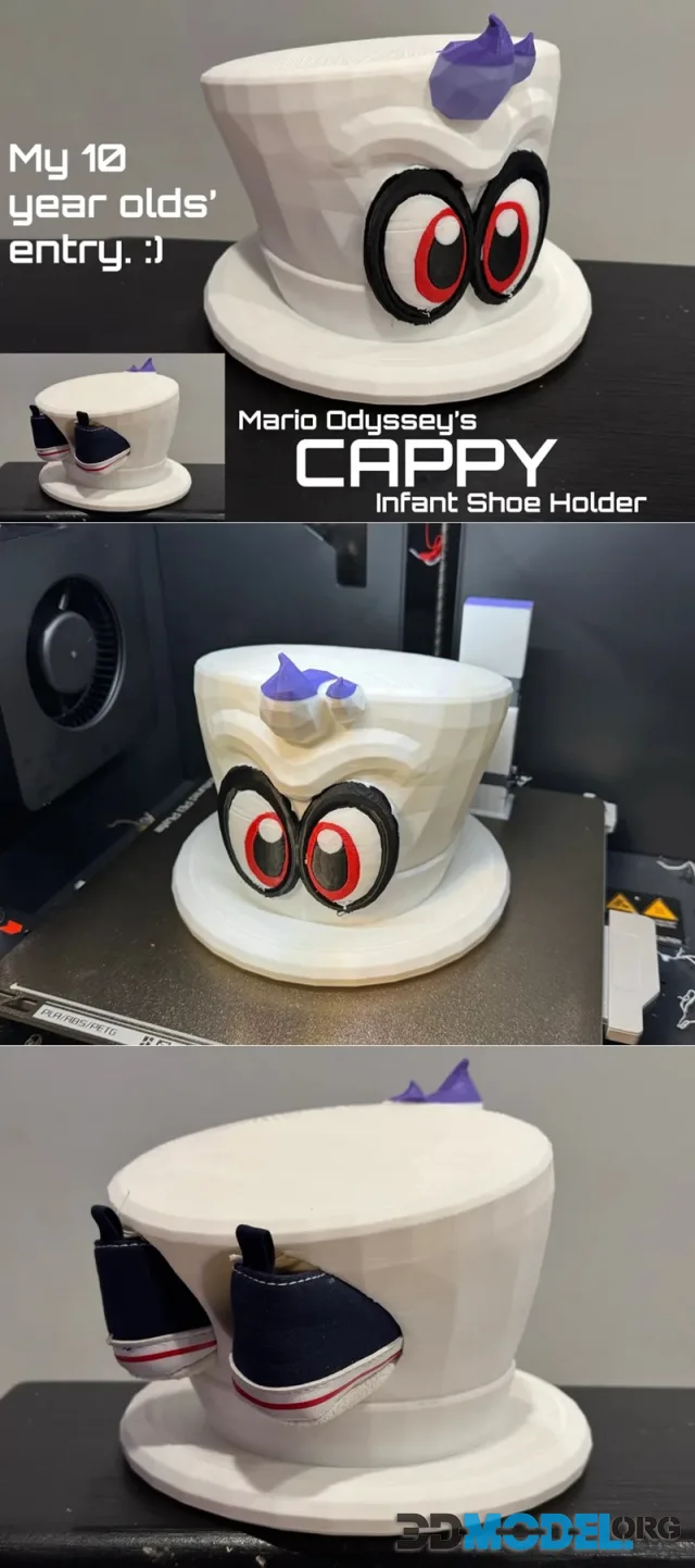 Mario Odyssey's Cappy Infant Shoe Holder – Printable