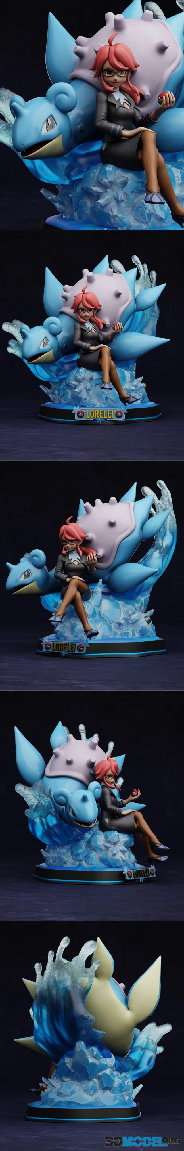 Merge Project Figures - Lorelei And Lapras – Printable