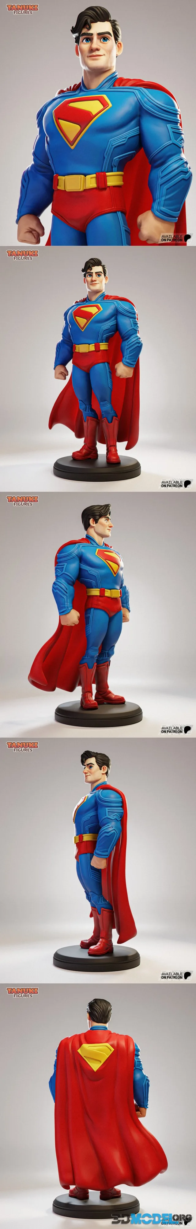 Tanuki Figures - Superman (Toon) – Printable
