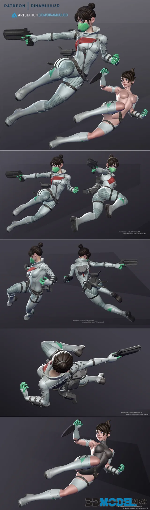 Dinamuuu 3D - Apex Legends, Wraith – Printable