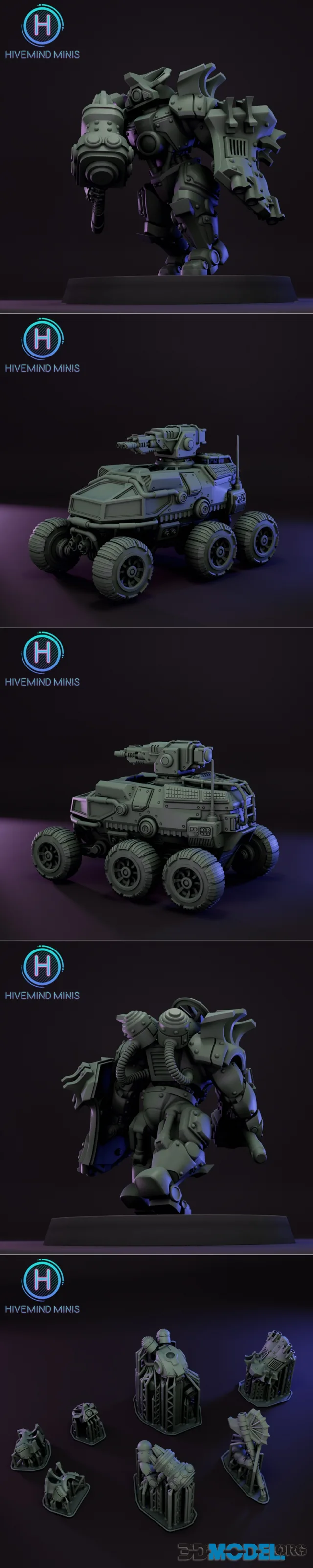 Hivemind Minis - Droidkyn Warden Champ and Droidkyn Explorer – Printable