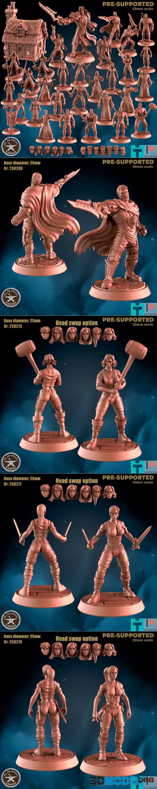 My3DPrintForge - Humans v3 February 2025 – Printable