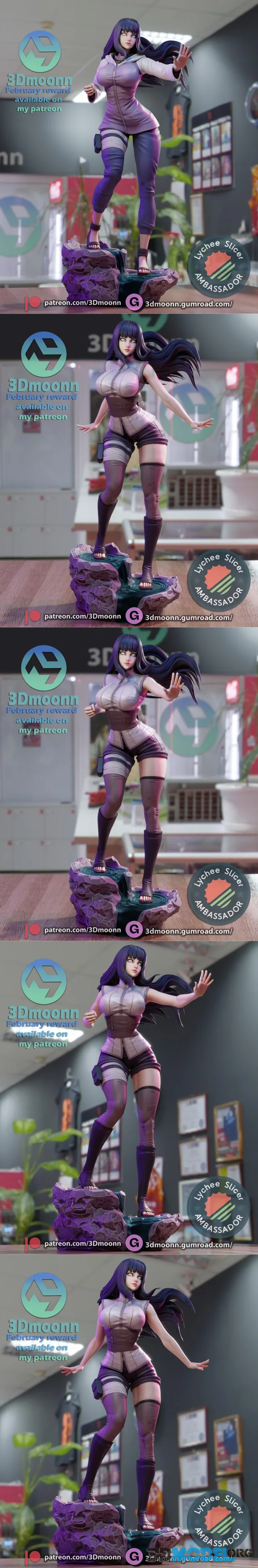 3Dmoonn - Naruto - Hinata – Printable