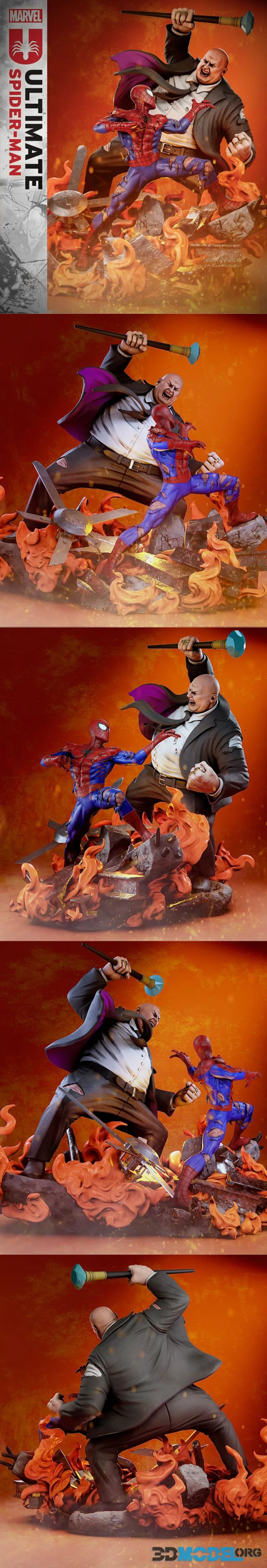 Spiderman vs Kingpin – Printable