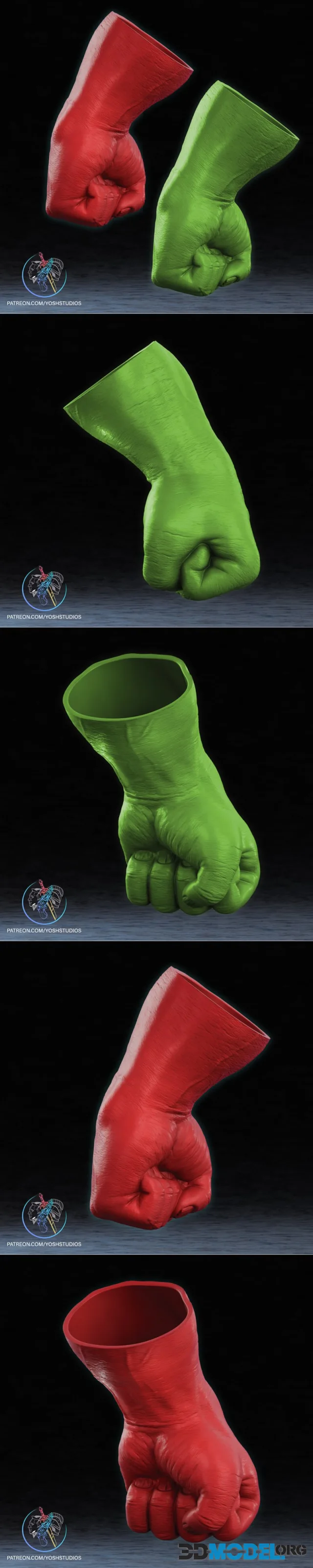 Red Hulk Hands – Printable