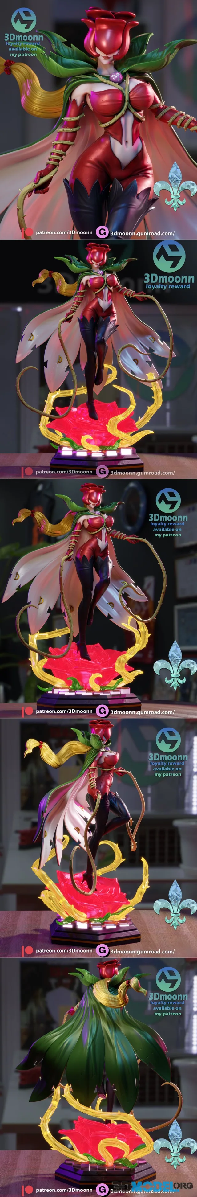 3Dmoonn - Digimon - Rosemon – Printable