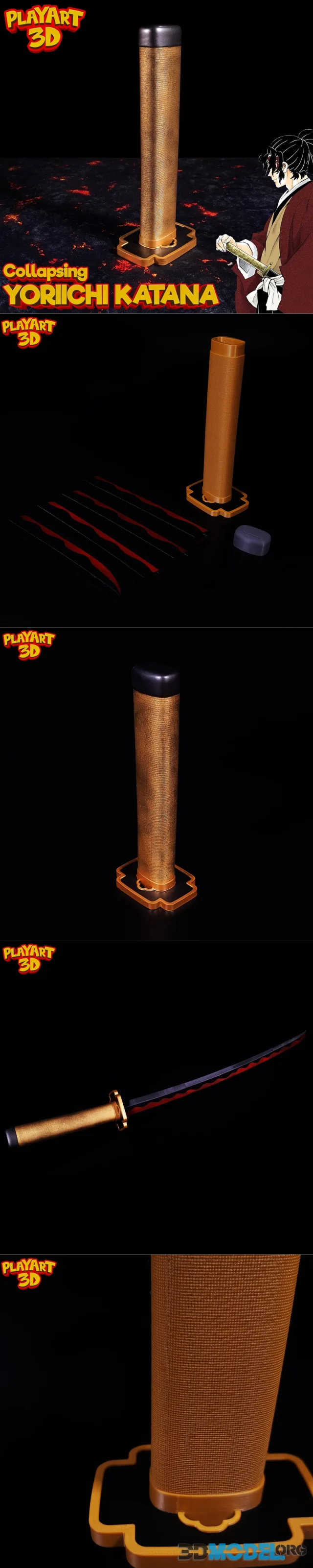 Collapsing Katana Yoriichi Tsugikuni – Printable