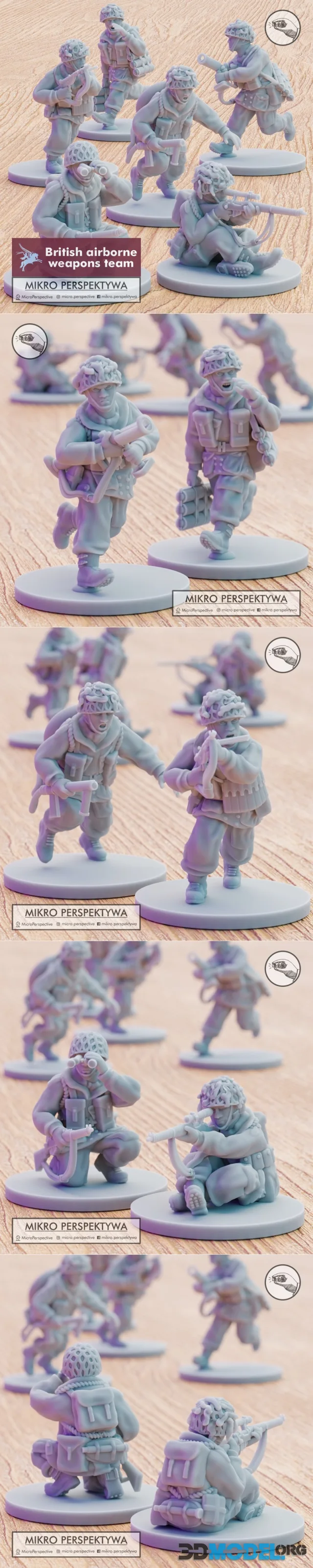 British Airborne weapons team set – Printable