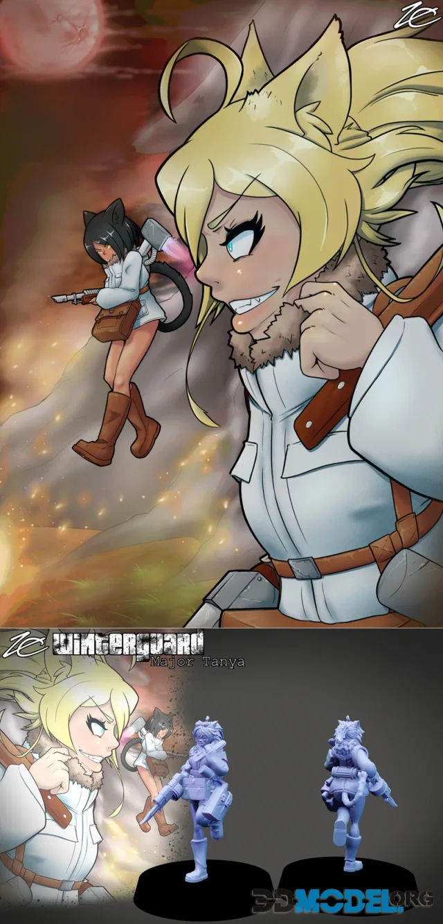 Nyokan Winterguard Major Tanya – Printable