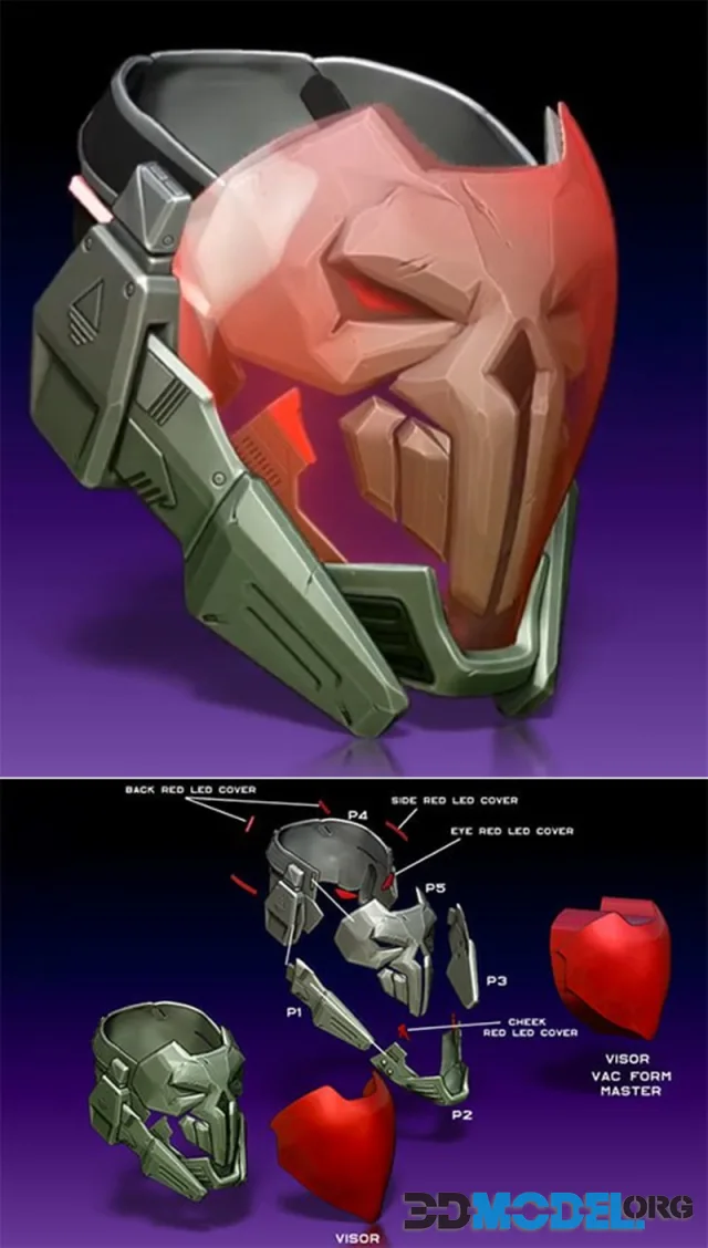 Hex3D - Punisher 2099 Helmet – Printable