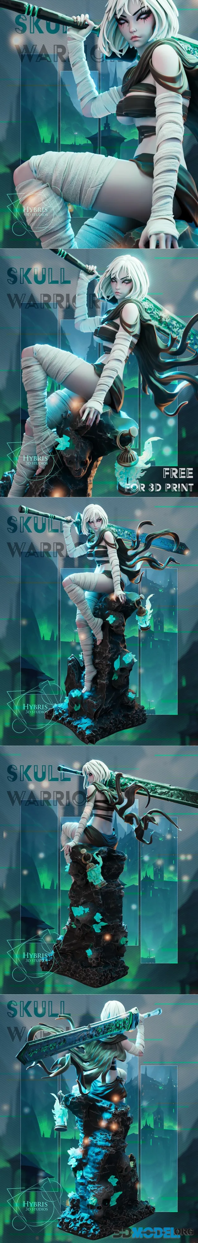 Hybris Studios - OC Skull Girl - Sneak Peak – Printable