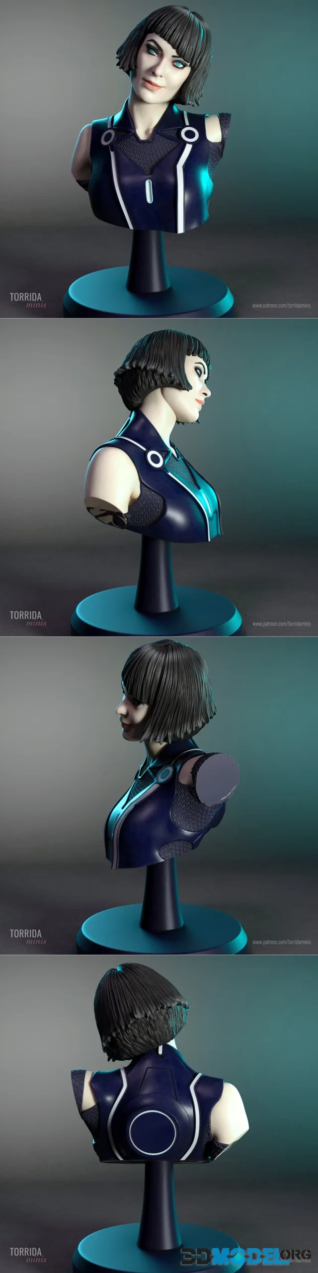 Torrida Minis - Quorra bust – Printable