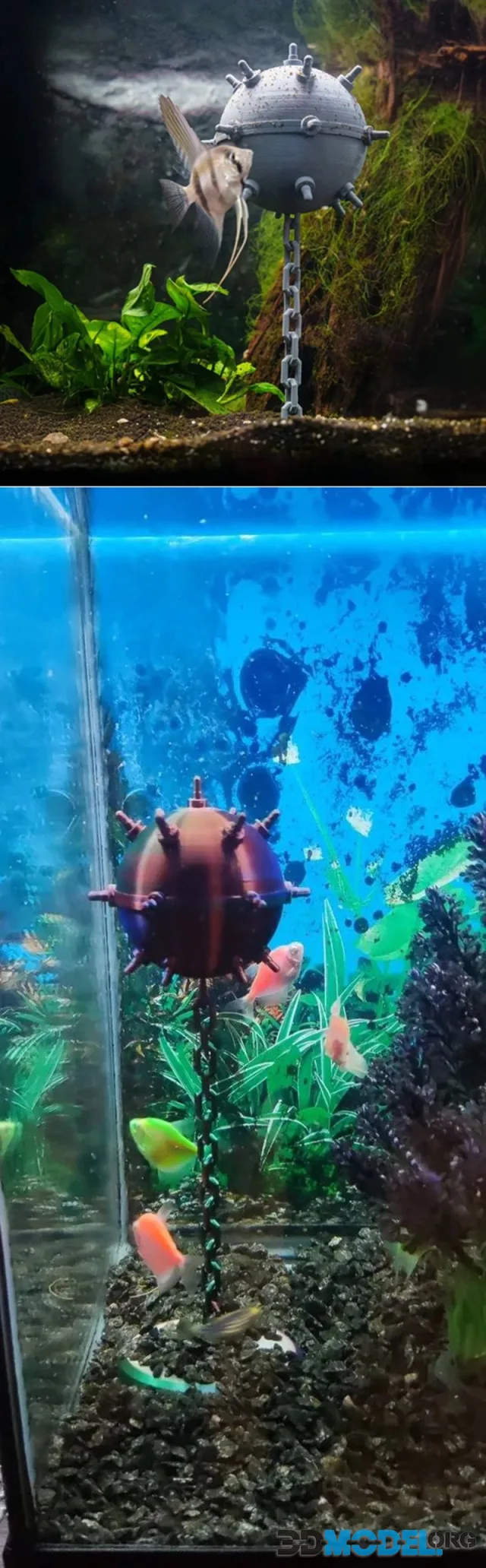 Miniature Floating Sea Mine for Aquariums – Printable