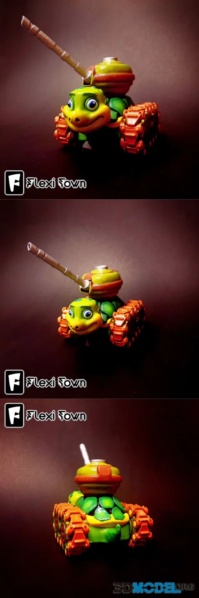 Flexi Print-in-Place Tank Turtle – Printable