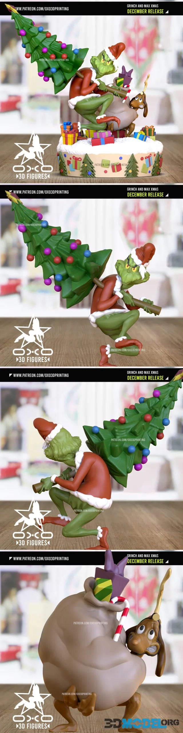 OXO3D Figures - Grinch – It’s Grinchmas Time – Printable