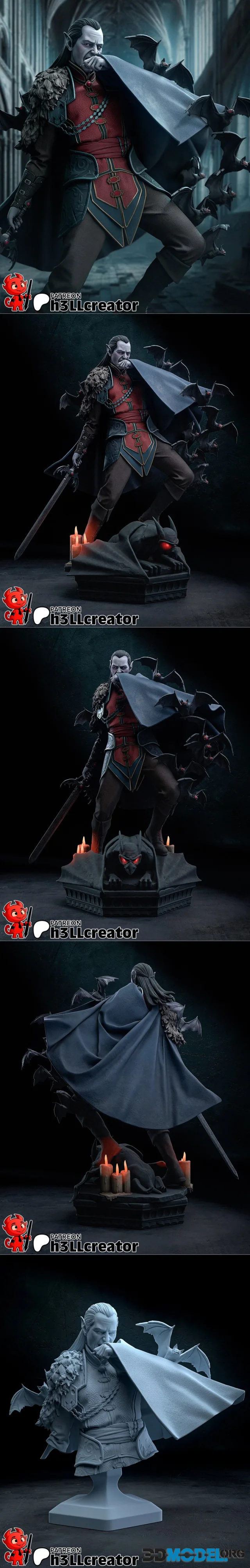 h3LL creator - Strahd von Zarovich Sculpture and Bust – Printable