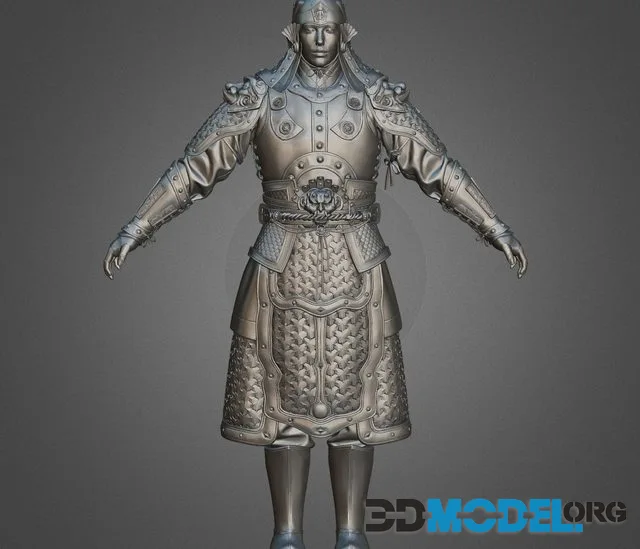 Ancient Chinese Armor General Equipment Highres (PBR)