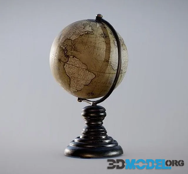 Antique Globe On Stand (PBR)