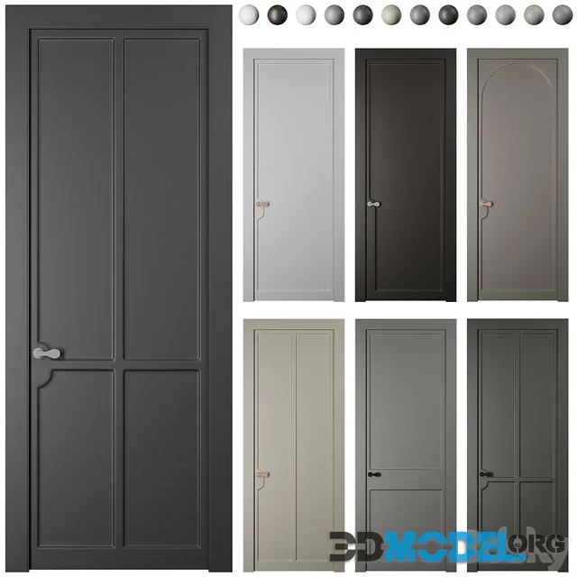 Interior door SOFTFORM with smooth coplanar platband Volkhovets