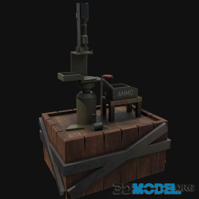 Military Ammo Chest Low-poly (PBR)