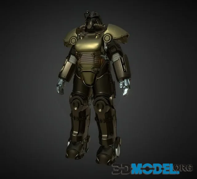 Power Armor T51 With Frame From Fallout (PBR)
