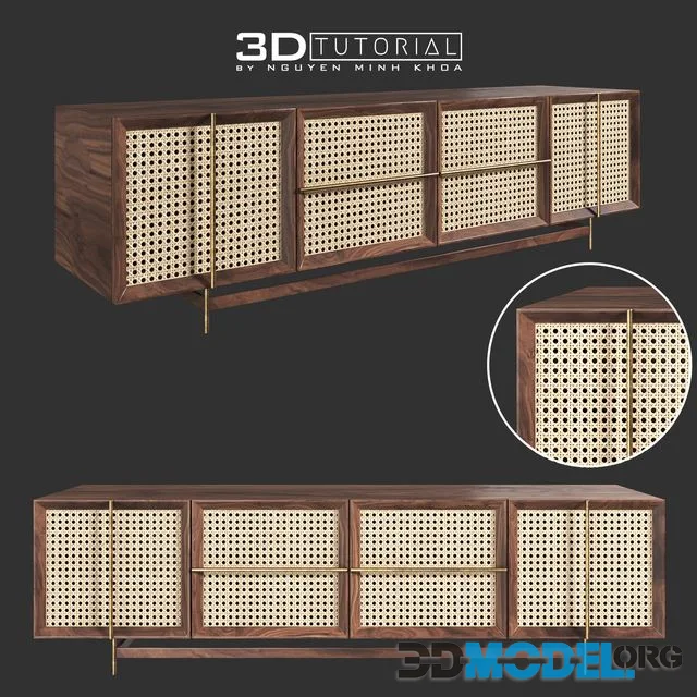Rattan TV Stand