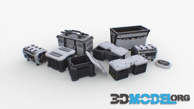 Sci-fi containers pack (PBR)