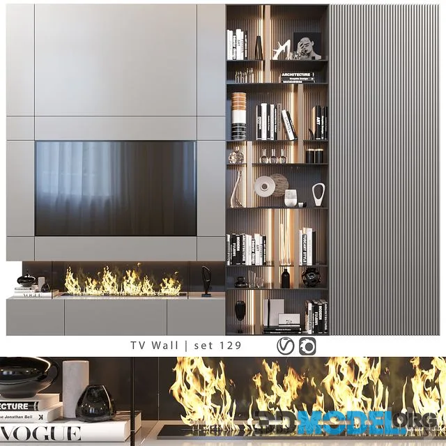 TV Wall set 129