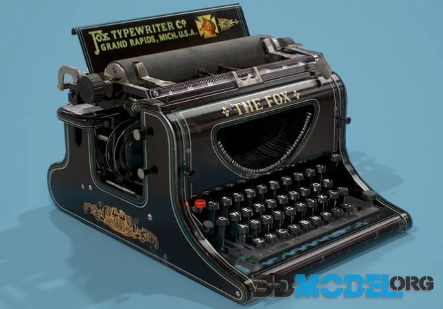 Typewriter Fox Low poly (PBR)